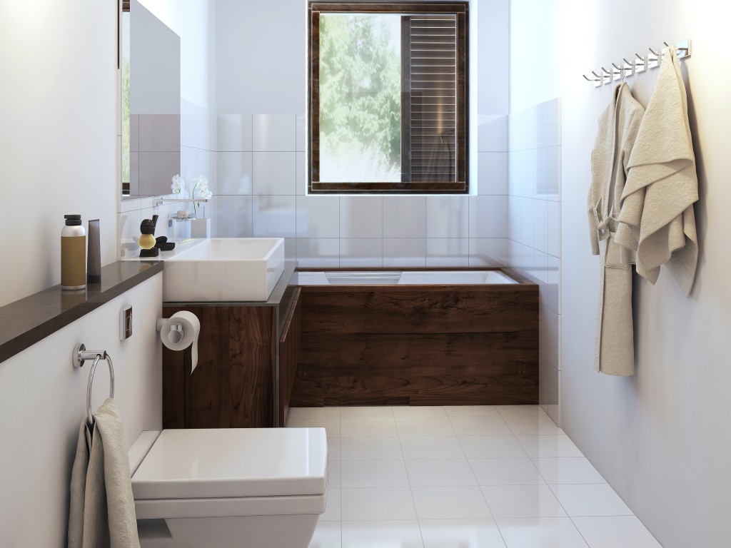 Bathroom modern style, 3d images